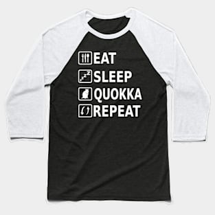 Eat Sleep Quokka Repeat Design Baby Paws Baseball T-Shirt